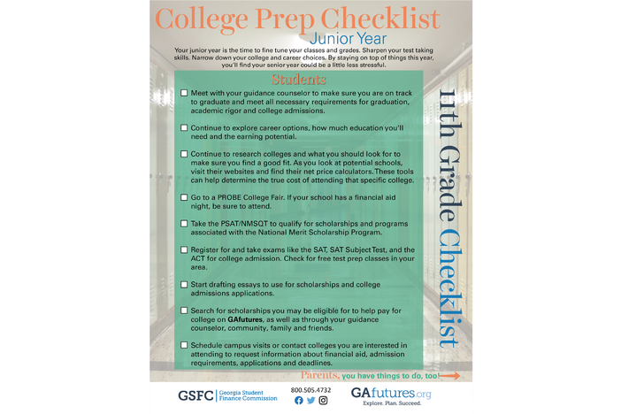 11th Grade Checklist